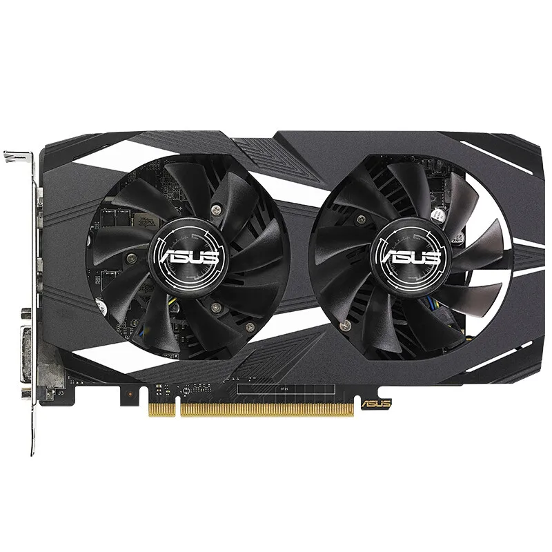 ASUS Geforce DUAL GTX1050 O2G V2 Nvidia GDDR5 2G видеокарта 128 бит PCI Express 3 0X16 DVI + HDMI D 14nm Графика