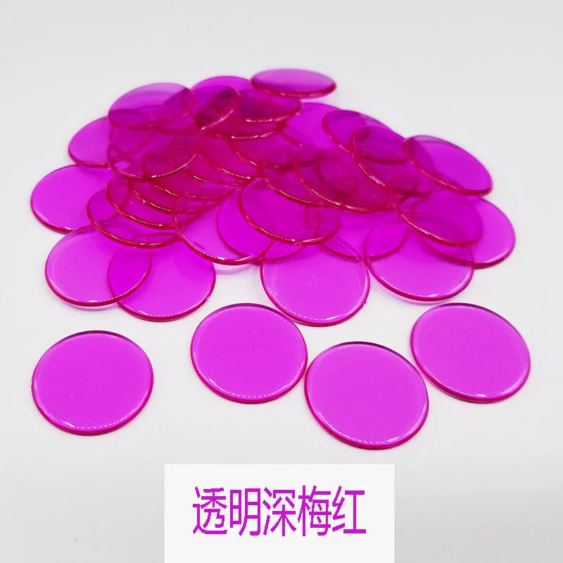 100pcs rose red 100 шт. рассчитывать бинго фишки пластиковые покерные фишки маркеры для бинго игровые карты для классной комнаты детей и карнавальные игры бинго - Цвет: 100pcs rose red