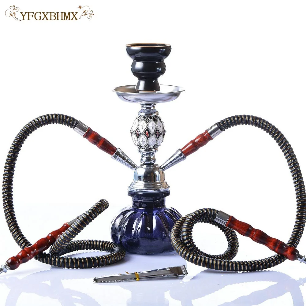 Арабский стиль акриловый кальян кальяна Индийский Слон Sheesha кальян наргиль Chicha маленький портативный кальян Набор двойной шланг
