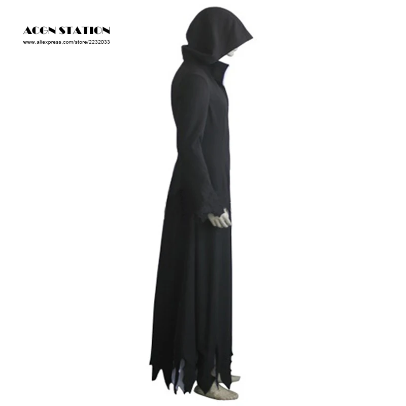 

Customs Free Shipping Bleach Tensa Zangetsu Cosplay Costume Black Men Costume For Halloween