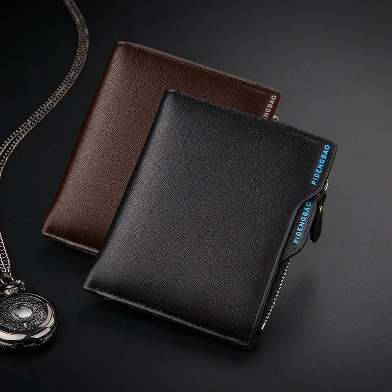 Новый мужской кожаный кошелек с карманом для монет съемный слот водительских