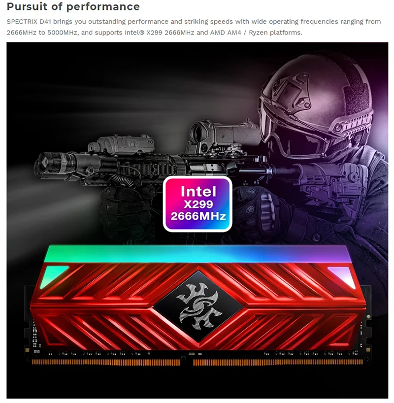 ADATA XPG D41 настольный компьютер Память ram Memoria модуль 8GB16GB 2X8GB DDR4 PC4 3200Mhz 3000MHZ 2666MHZ 2666MHZ DIMM 3000 3600 Mhz