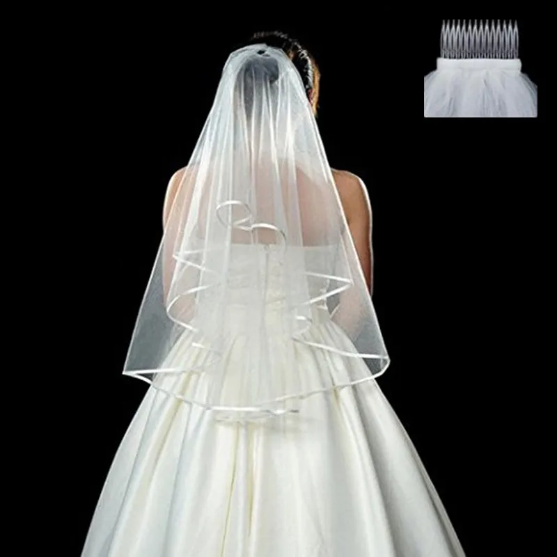 Свадебное украшение искусственная короткая атласная Свадебная фата