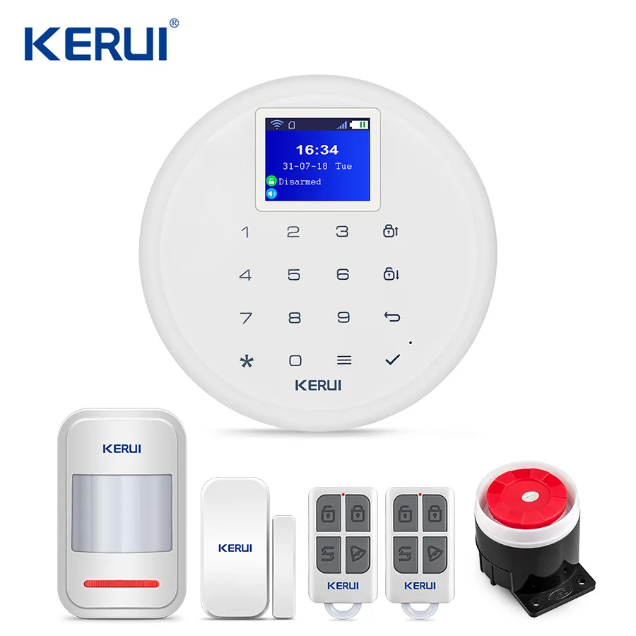Новый KERUI W17 Android IOS приложение управление GSM WiFi домашняя охранная сигнализация