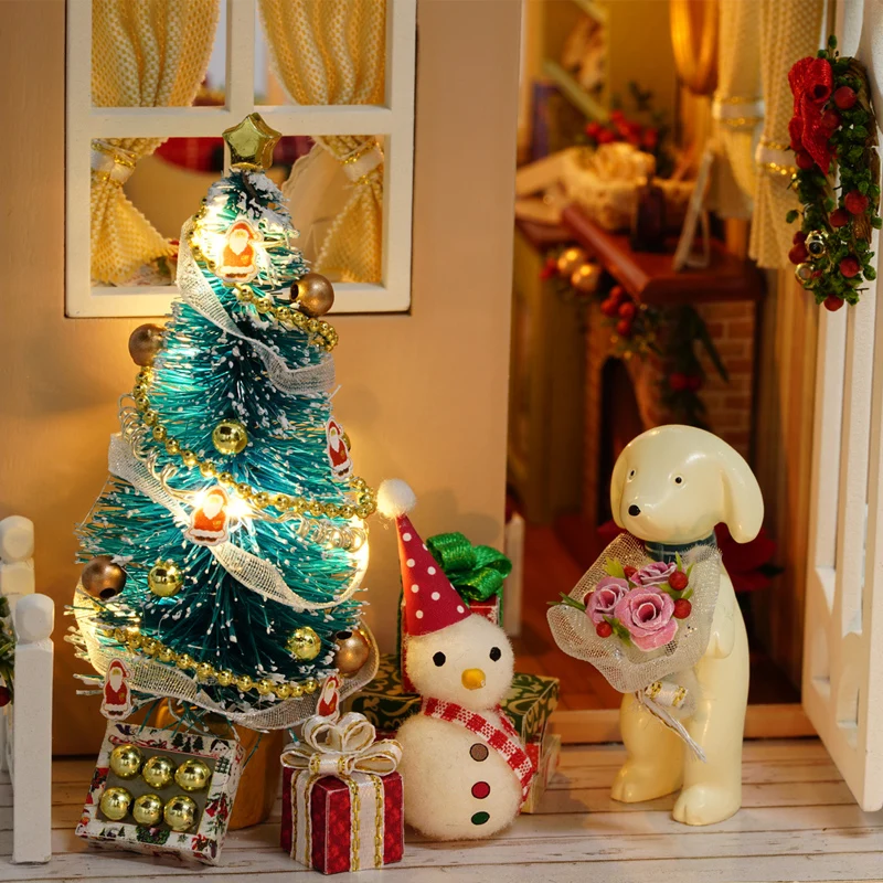 Деревянный Миниатюрный Кукольный дом DIY кукольный домик мебель комната