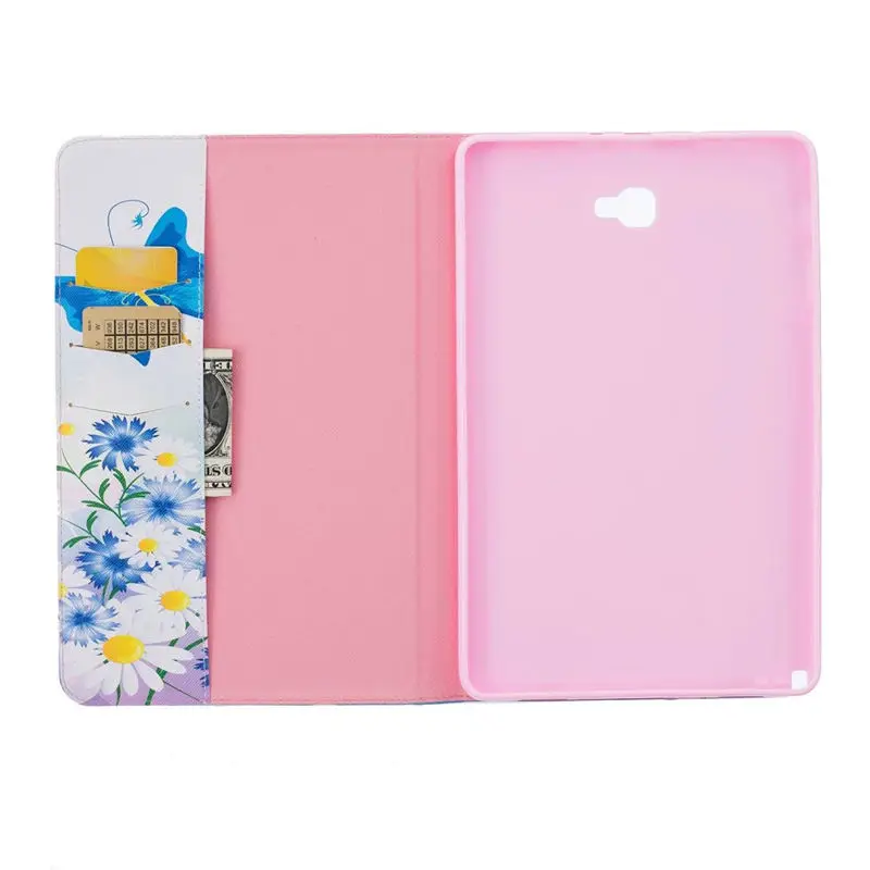 Для Samsung Galaxy Tab A A6 10,1 P580 P585 чехол для планшета с принтом Дизайн Фолио из искусственной кожи защитный чехол оболочка протектор рукава