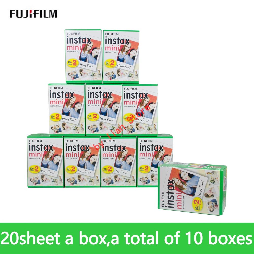 Fujifilm instax mini 9 пленка 200 лист Fuji instsnt фото наклейки для mini 8 7s 25 50s 90 мгновенная бумага для камеры