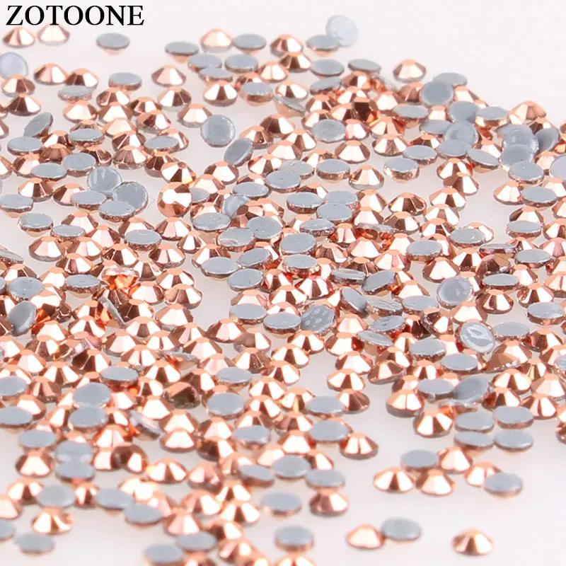 ZOTOONE Горячая фиксация блестящие стразы из розового золота для искусственных