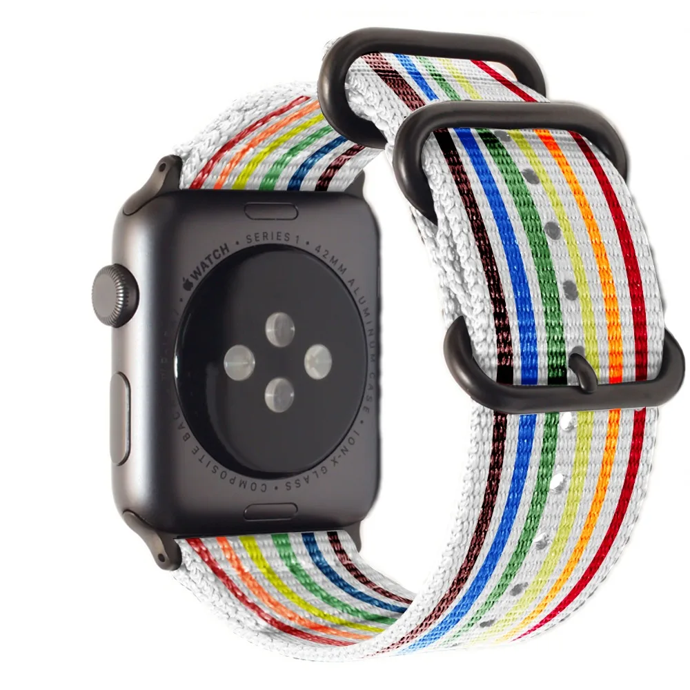 Eastar красочный тканый нейлоновый ремешок для наручных часов apple watch 3 42 мм 38 браслет
