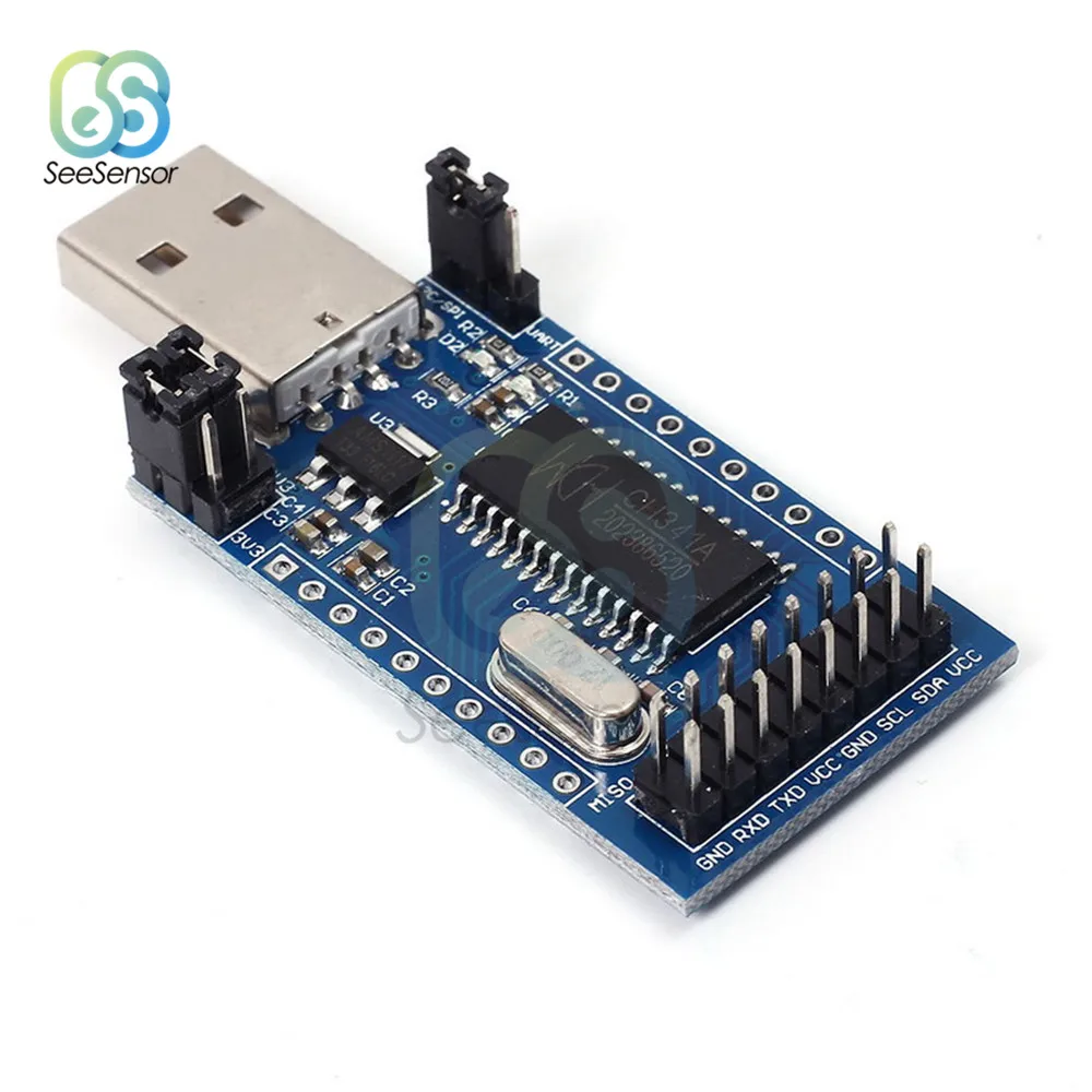 CH341A программатор USB для UART IIC SPI I2C конвертер параллельных портов встроенный рабочий индикатор модуль лампы