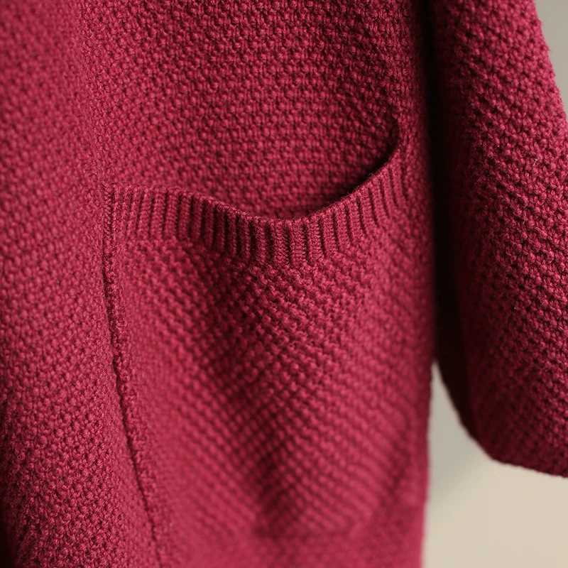 Johnature Autumn Women Casual Cardigan Sweater Coat 2019 New Long Sleeve Knitted Cotton Pockets Loose Quality |