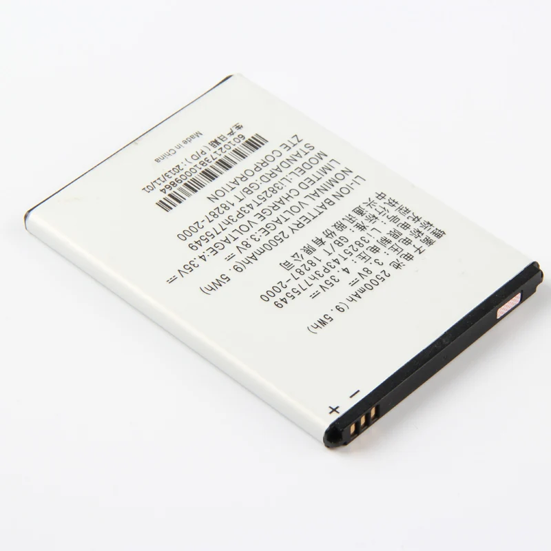 Оригинальный аккумулятор Li3825T43p3h775549 для ZTE GRAND X QUAD V987 U935 V967 N9810 N9101 2500 мАч |