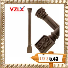 VZLX квадратная деревянная аппликация наклейки с резьбой угловой Onlay Неокрашенная мебель для винтажного домашнего декора двери шкафа украшения дома