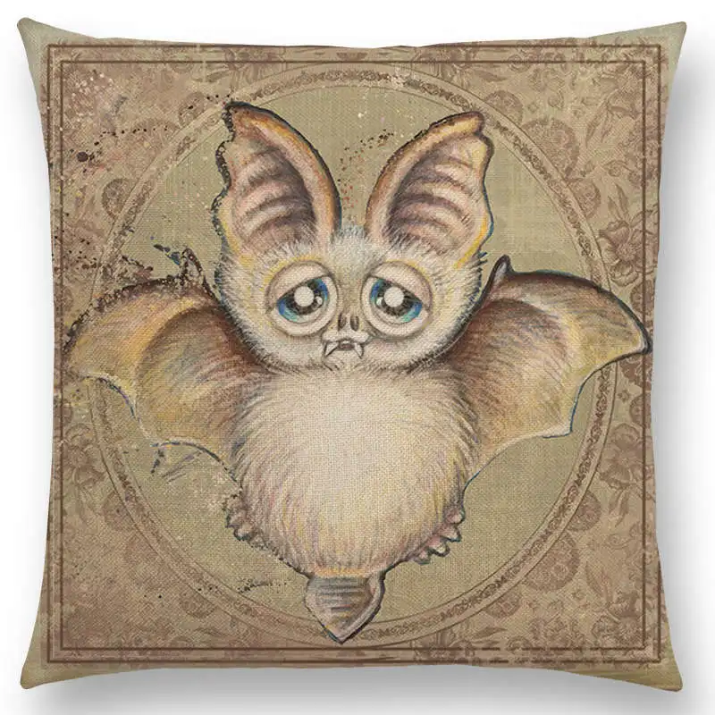 Classic Retro Magical Animals Cool Bird Blue Whale Hedgehog Moonlight Owl Bat Bee Octopus Throw Pillow Case | Дом и сад