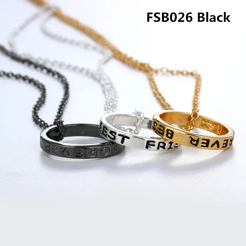 Новый лучший друг 3 шт Детские ожерелья сплав Цикл Кулон палец цепь BFF ювелирные