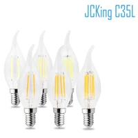 jcking dimmable 2w 4w 6w 8w led candle e14 110v 220v vintage retro dimming candle filament bulbs lamp for chandelier lighting