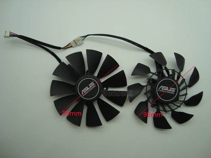 EVERFLOW T129215SU DC 12 В 0.5A VGA карта вентилятор охлаждения для видеокарты ASUS GTX780 GTX780TI R9 280 290 R9 280X 290X