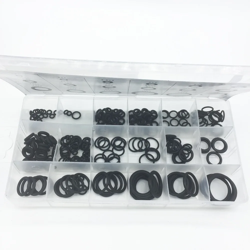 Free shipping! High Temperature / Set 225Pcs O-ring Kit black &quotO&quot-ring Seal Seals Rubber | Обустройство дома