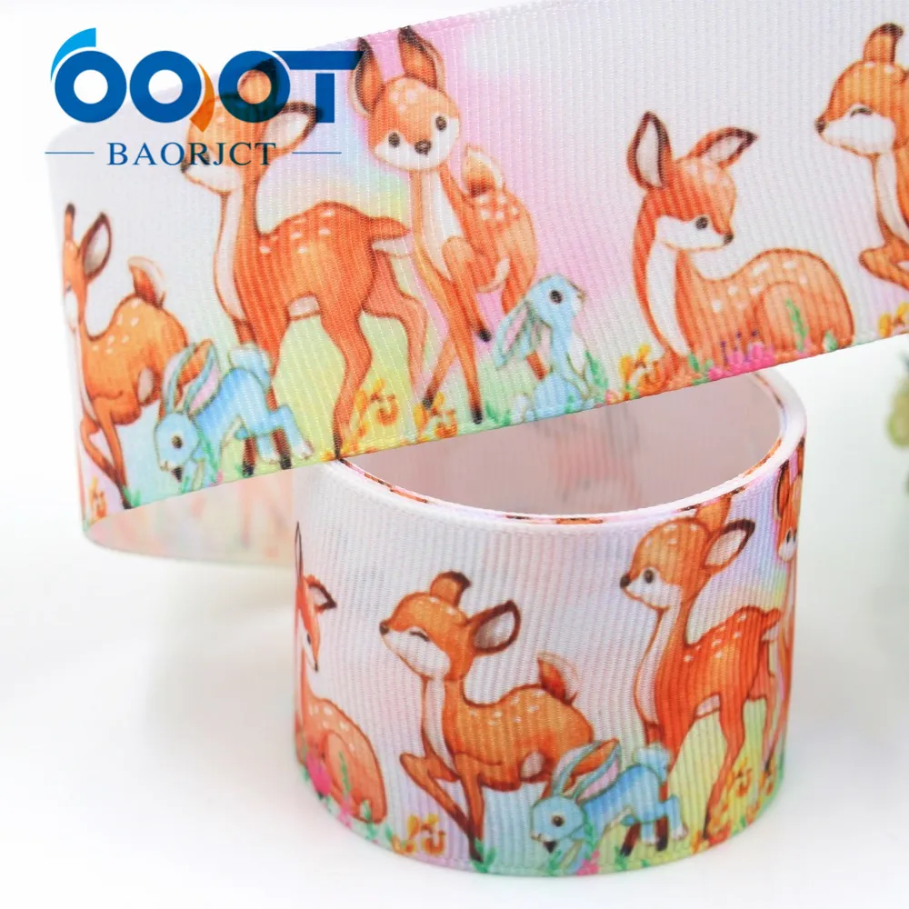 OOOT BAORJCT I-19426-1087, 1-1/", 10 ярдов мультфильм термотрансферные печатные корсажные ленты, Бант колпачок DIY аксессуары украшения