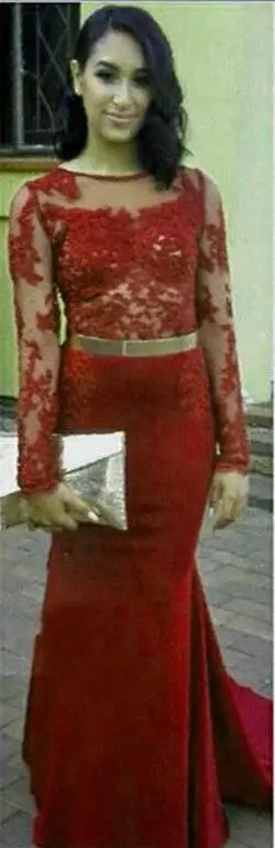 

2019 New Arabic Sheer Long Sleeve Evening Gowns Lace Appliques Mermaid Prom Part Gowns Vestidos De Fiesta Custom