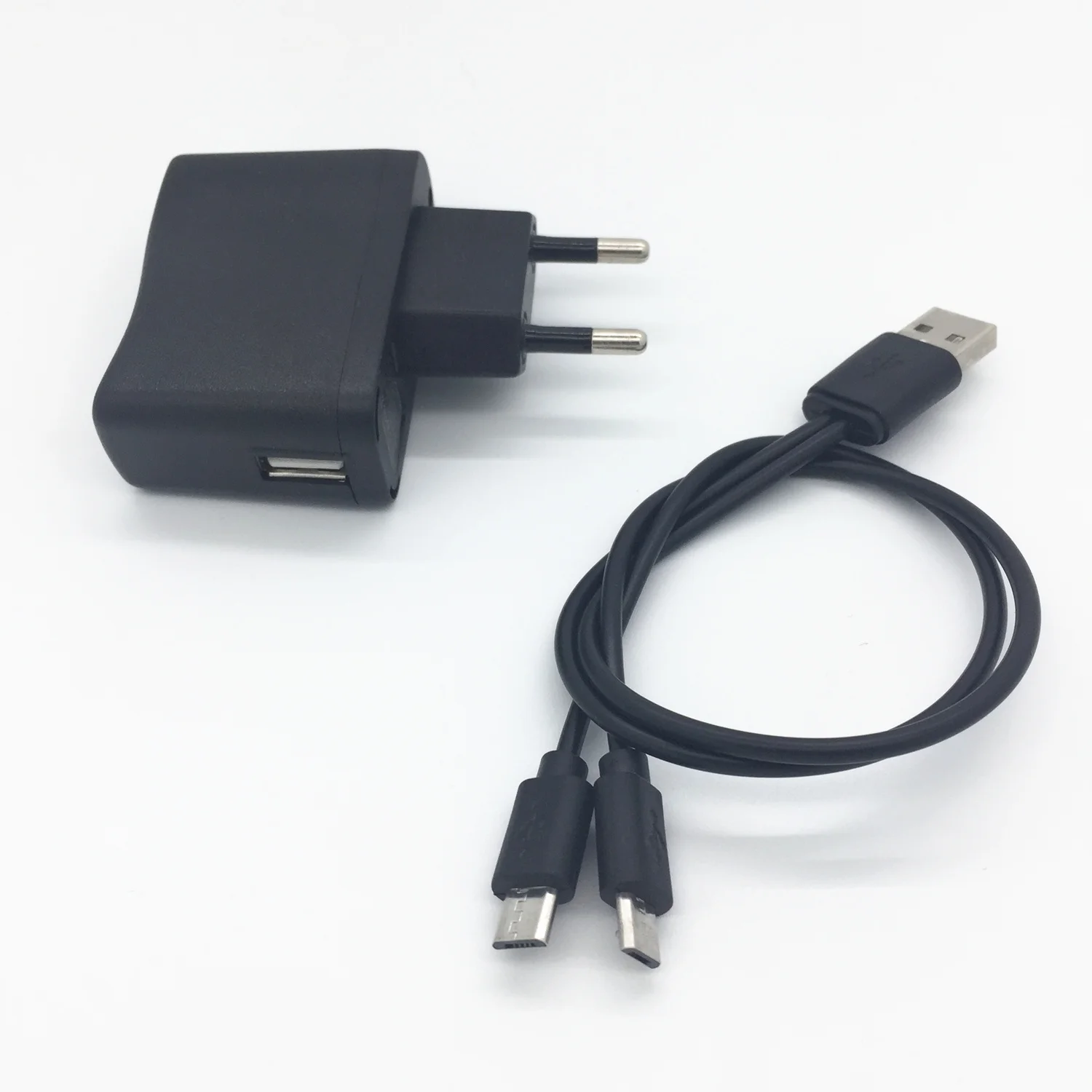 Штепсельная Вилка US/AU/EU/UK + 1 фут 20 см USB штекер-двойной 2X Micro штекер зарядное