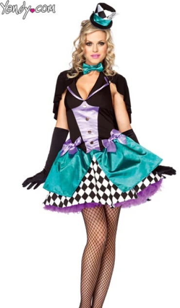 ZY423 костюм безумного Шляпника Делюкс костюмы на Хэллоуин для Для женщин Fantasias