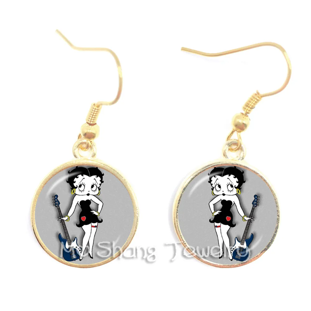 Новинка 2018 серьги подвески Бетти боп в стиле Харадзюку милые Мультяшные с