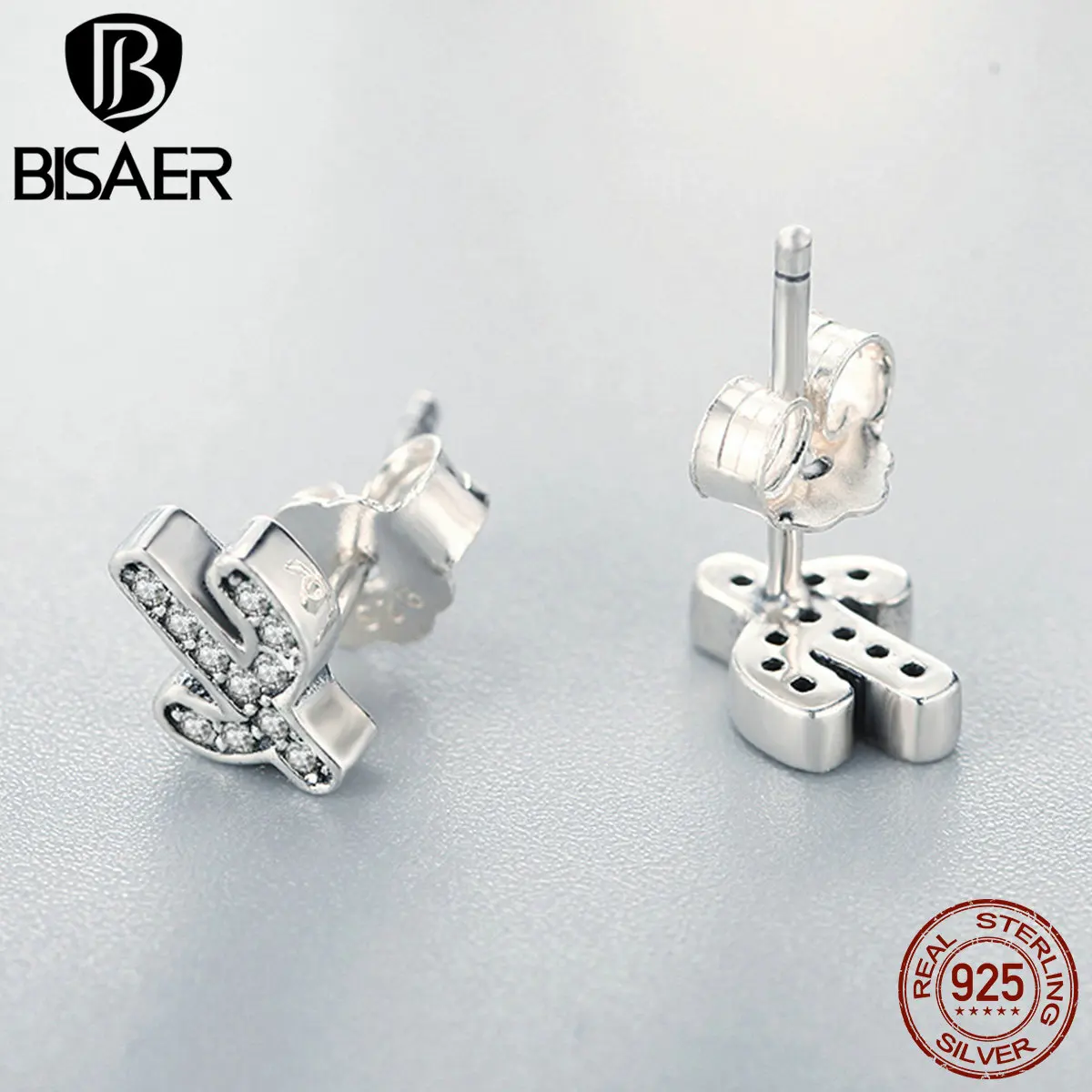 Женские серьги гвоздики из серебра 925 пробы С КАКТУСОМ|small stud earrings|fashion earringsstud earrings