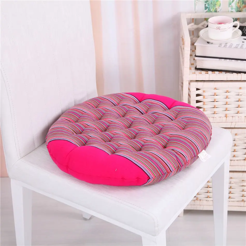 strip hot pink Модные хлопок Роскошные Подушка полосы печати круглые/квадратные подушки - Цвет: strip hot pink