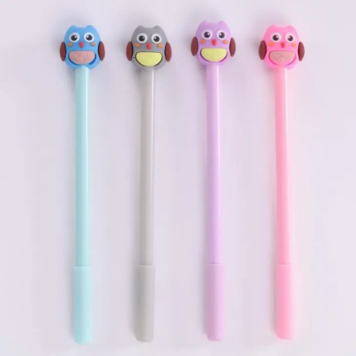 4 шт./компл. Kawaii 0,5 мм Красочные банные халаты в виде животных для маленьких Сова гелевые ручки милые корейские канцелярские подарки студент письменный стол/ручки для подписи питания