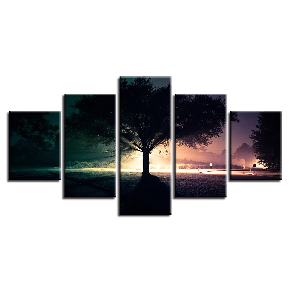 

Canvas HD Print Painting Modular Pictures Wall Art 5 Panel Nature Night Landscape NO Frame Poster Modern Home Decor Living Room