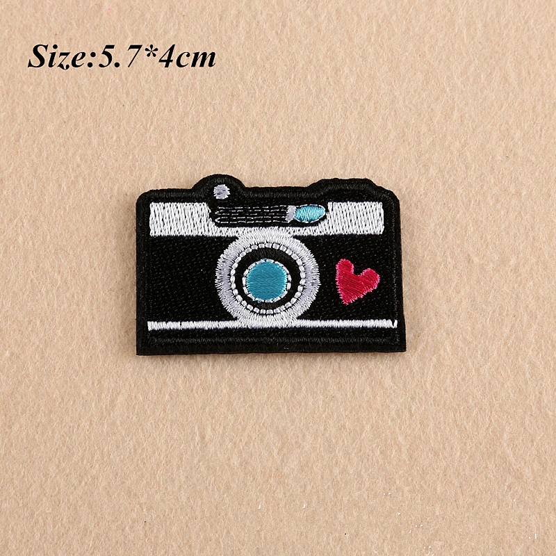 Радуга бальзам для губ камера Poo патчи утюжок на вышитые патч одежды палка значок