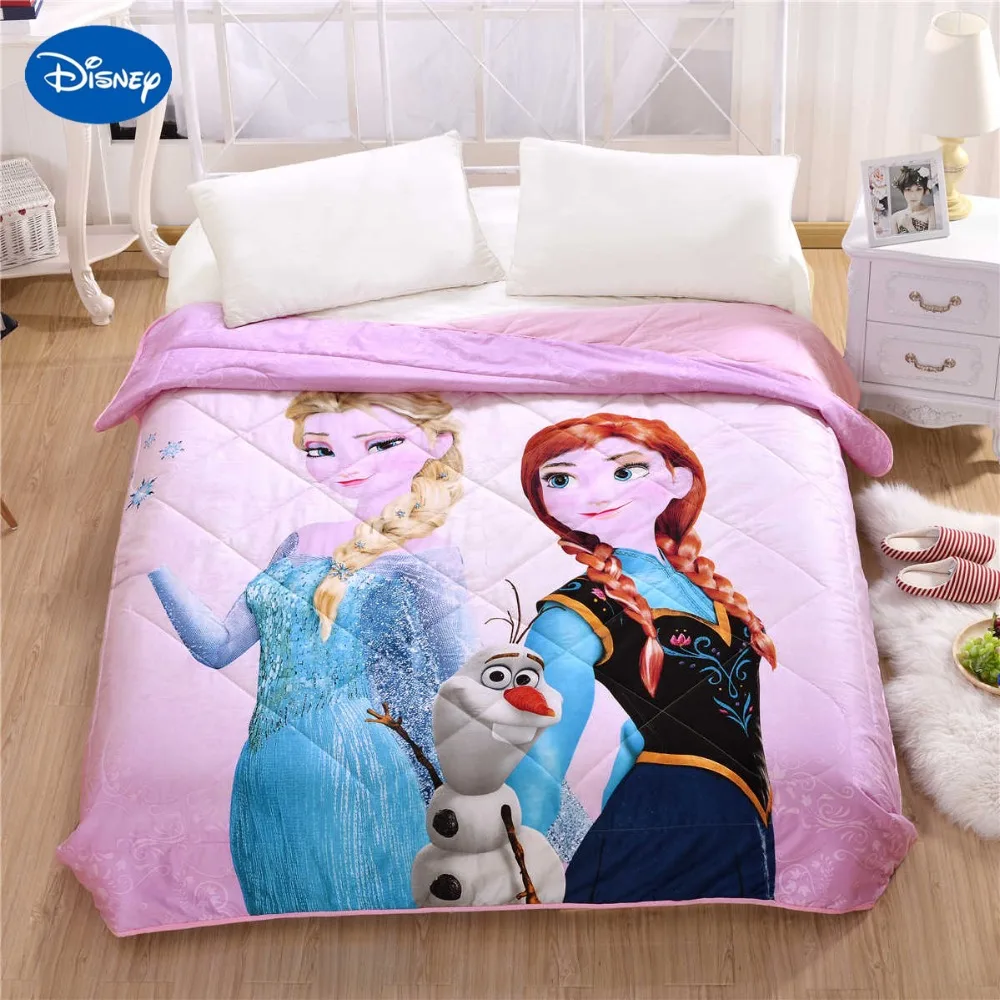 Летнее стеганое одеяло для девочек с принтом Холодное сердце и Анна|quilt comforter|summer