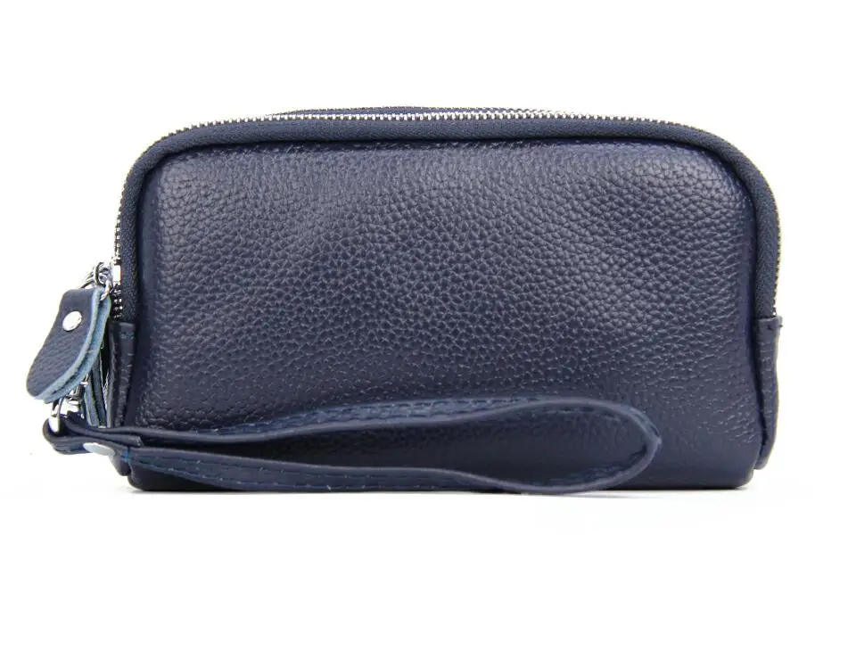 dark blue T2026 Новинка, горячая Распродажа, женский кожаный кошелек-клатч, кошельки, Женский Длинный кошелек, Женский кошелек на молнии, кошелек с ремешком, портмоне для iPhone 8s - Цвет: dark blue T2026