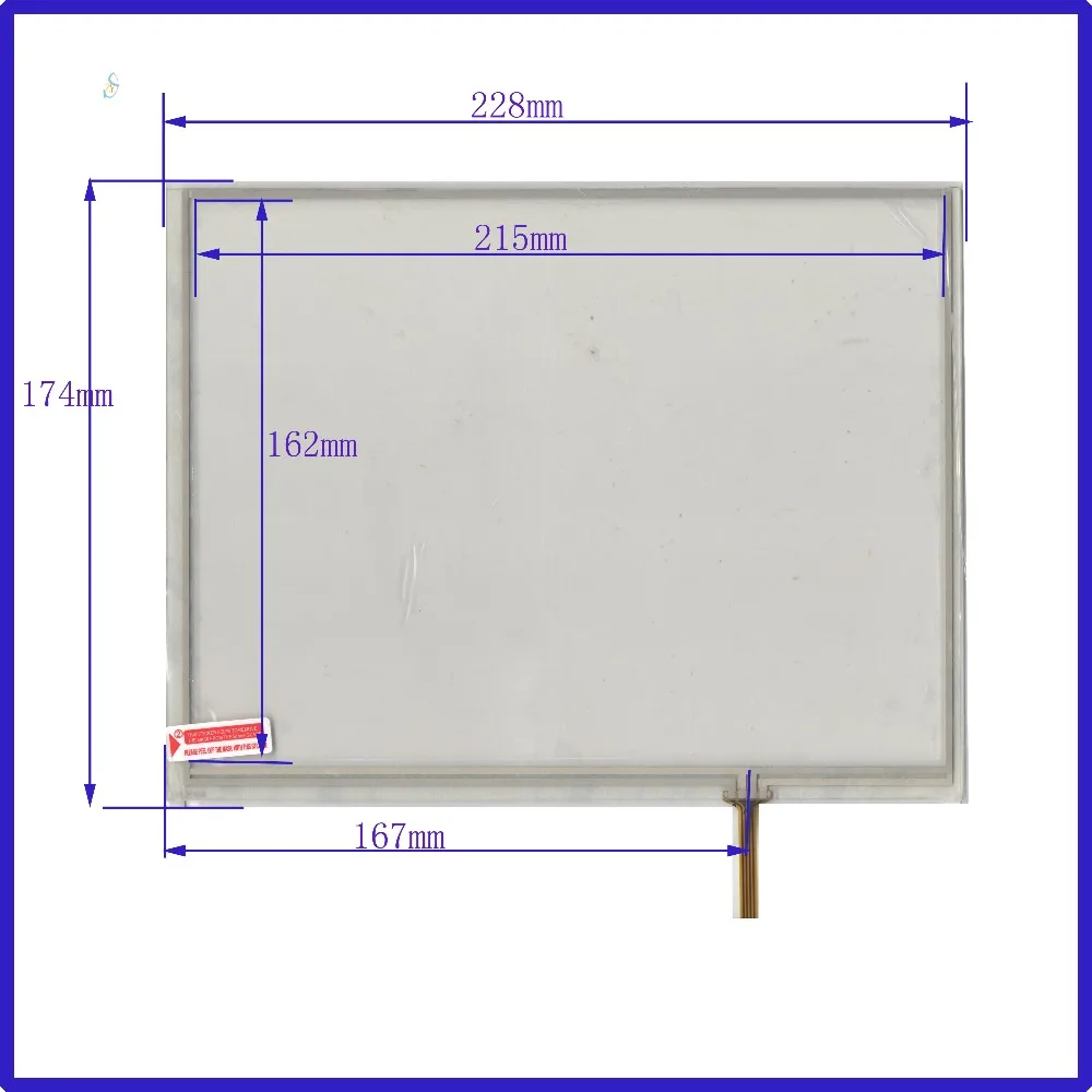 Zhiyusun 228 mm 174 mm Tp1m0408 Sensor de Tela de Toque da Resistência de 10.4 Polegadas 228*174 para Tela de Toque de Vidro Aplicação Industrial