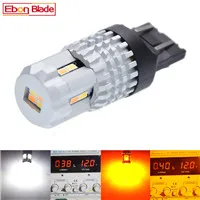 Комплект из 2 предметов новые 1157/BAY15D 3157 7443 Светодиодные лампы для стоп сигнала и сигнала поворота светильник очень яркий желтый/белый двойной Цвет горки Led 9V-16 В постоянного тока