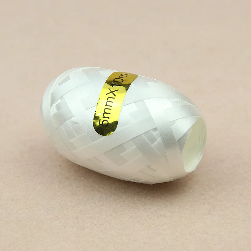 Ribbon C9 White 1 шт. цветная лента для воздушных шаров лазер 5 мм* 10 м украшение для свадебного дня рождения воздушный шар веревка лента упаковочная цветная лазерная лента - Цвет: Ribbon C9 White