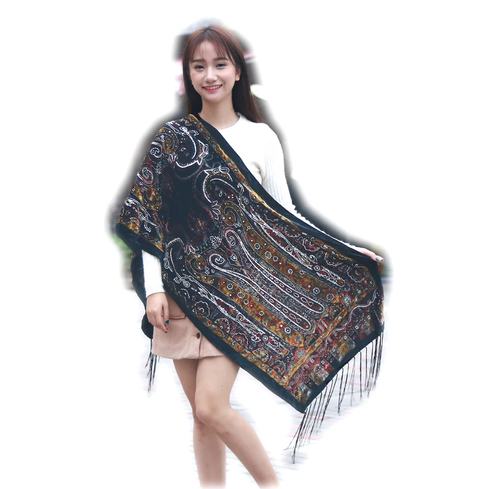 Новая женская Бархатная шаль блестящее серебряное Honour свадебная для вечеринки