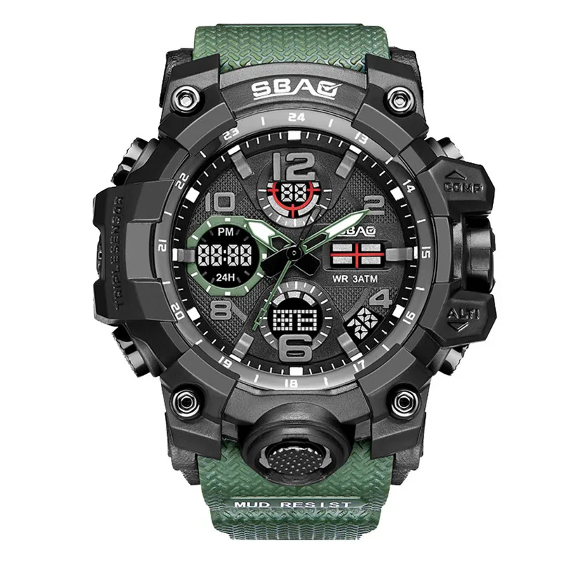Спортивные часы SBAO мужские цифровые светодиодные электронные водонепроницаемые