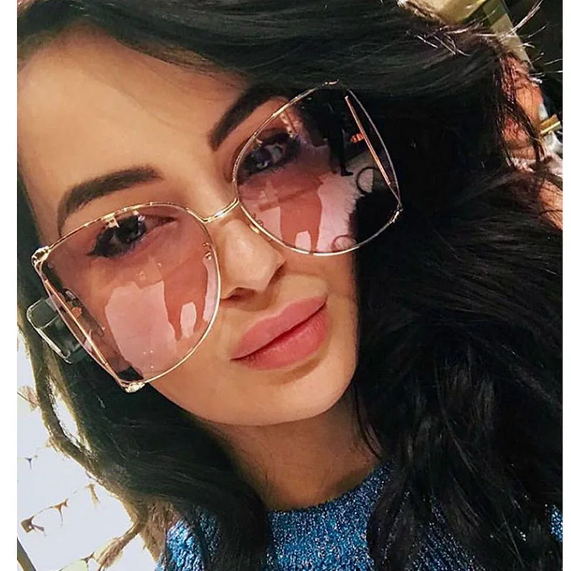 Роскошные брендовые дизайнерские негабаритные оправы для очков женщин большие