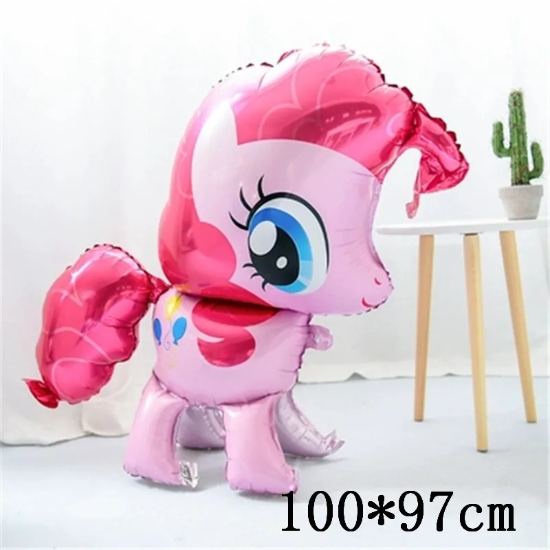 horse AnQing 1 шт. 100*97 см Розовая лошадь пони фольгированные воздушные шары-единороги с днем рождения Единорог праздничные гелиевые шары Дети животные игрушки Globos - Цвет: horse