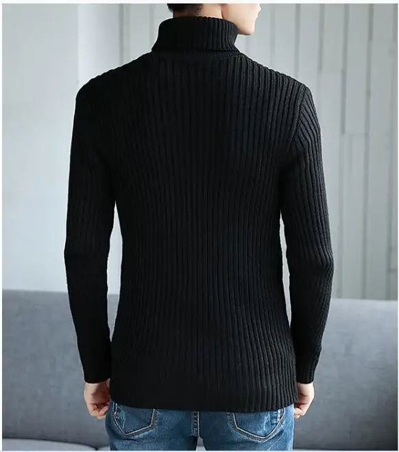 

Loldeal Pullover O Neck Men Contrast Sweaters Slim Fit Pullover Sueter Hombre Turtleneck Knitwear Pull White Color Stitching
