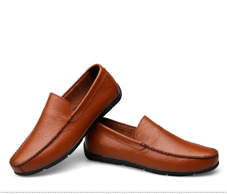 

ERRFC New Arrival Men Brown Leisure Loafer Shoes Fashion Designer Slip On Flat Man Black Casual Comfort Shoes Size 38-44 Zapatos