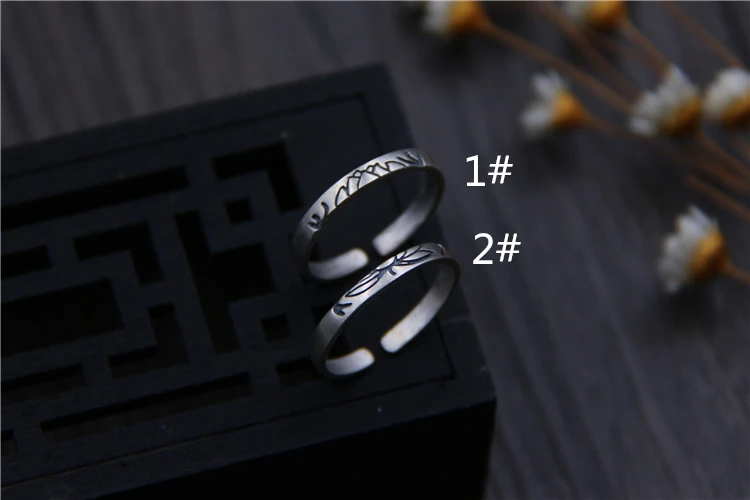 C &amp R 925 пробы серебряные кольца для женщин резной Лотос женское тайское серебро 2