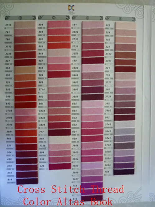 Высококачественная Вышивка крестиком Карта цветов/Руководство по цвету книги