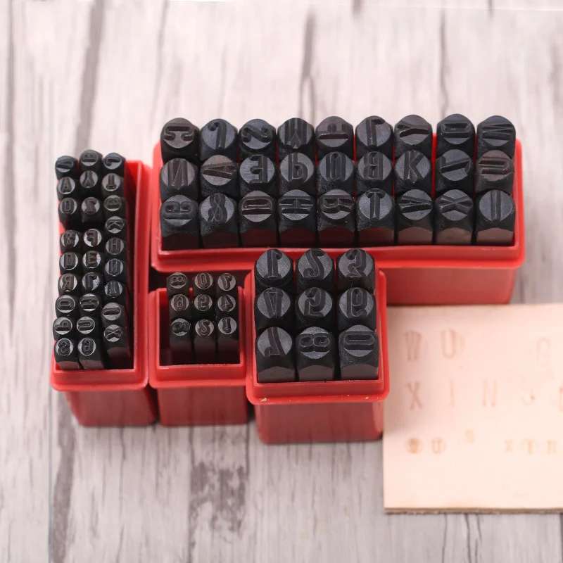 Инструмент с буквенным алфавитом кожаные инструменты номером резная печать