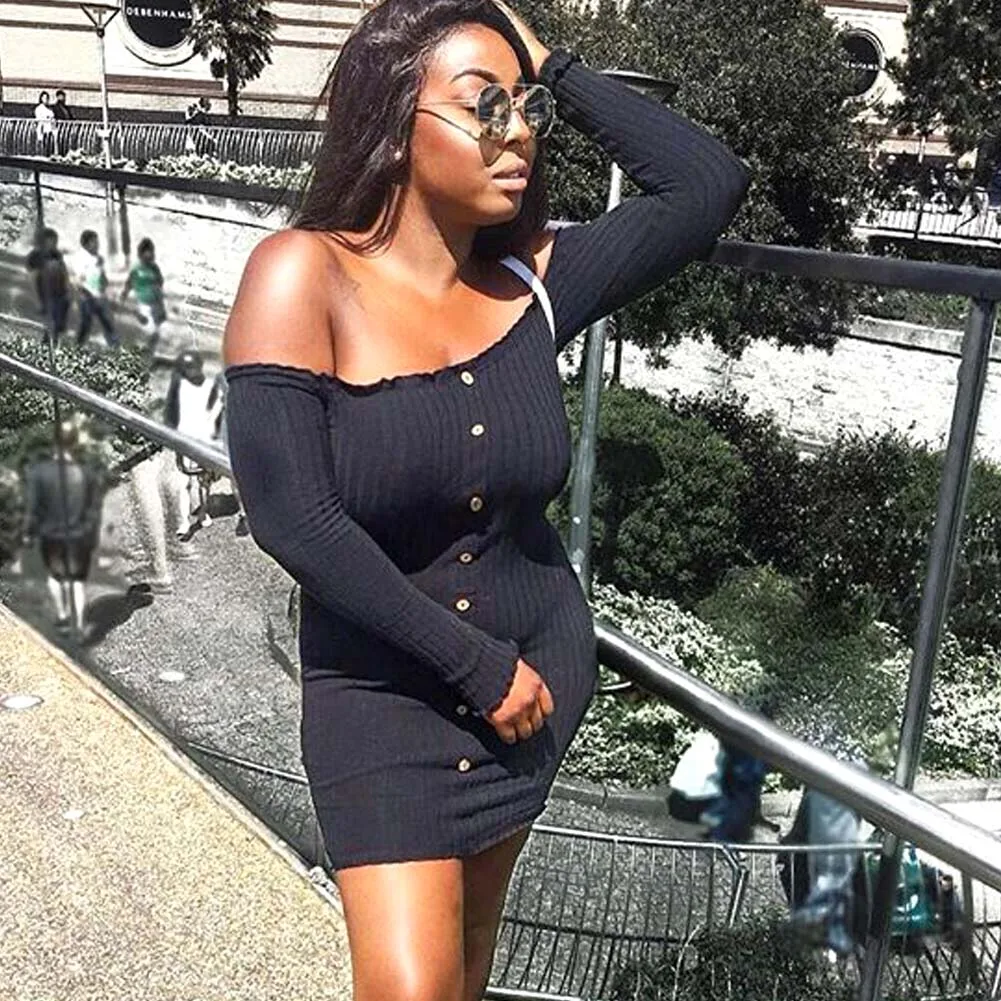 Теплое женское платье свитер 2018 осенне зимнее длинное сексуальное облегающее с