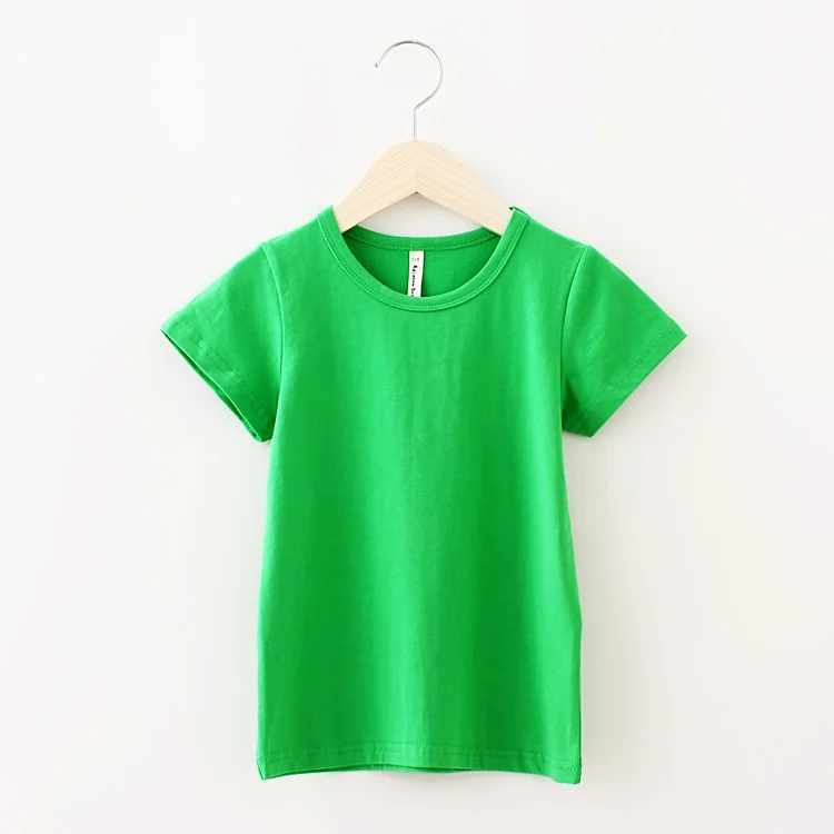 short sleeve 11 Осень новая коллекция хлопок детские футболки конфетный цвет длинный рукав детские футболки футболки на девочек и мальчиков футболки детские пуловеры футболки одежда на мальчиков и девочек - Цвет: short sleeve 11