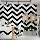 Современные минималистичные черно-белые полосатые волнистые обои парикмахерский магазин одежды Ресторан 3D фон для гостиной