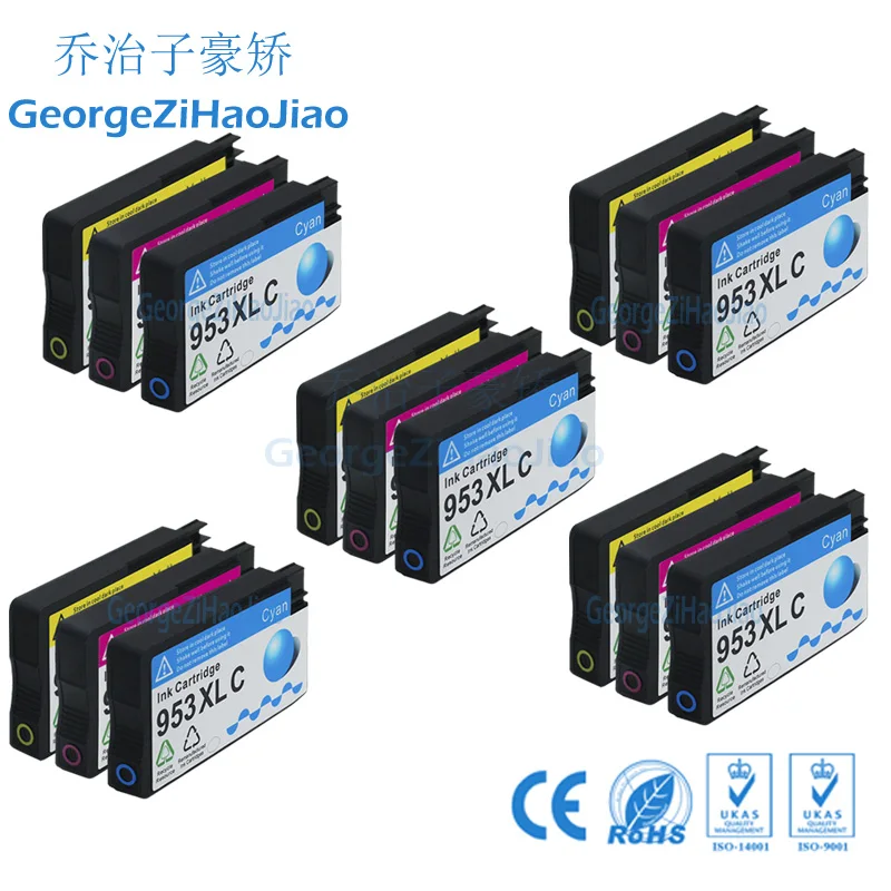 953XL 5 XCMY совместимый чернильный картридж 953 для hp pro 7740 8210 8218 8710 8715 8718 8719 8720 8725 8728 8730